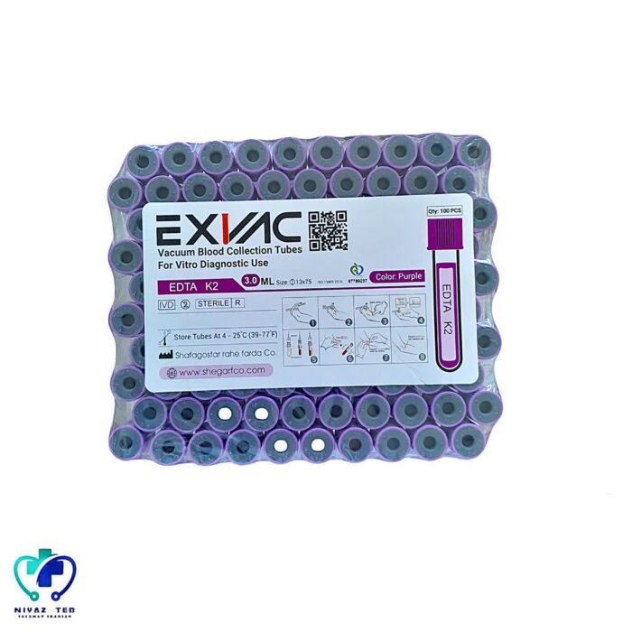 لوله خون گیری وکیوم CBC-K2 3ml Exvac